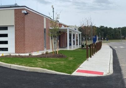 Exterior of the Ocean County College’s newly renovated security building